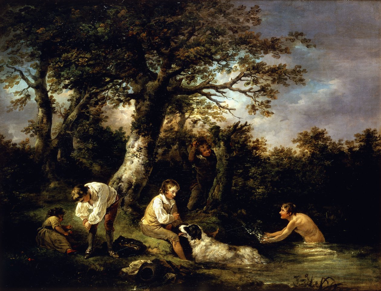 Chlapci koupání, od George Morland