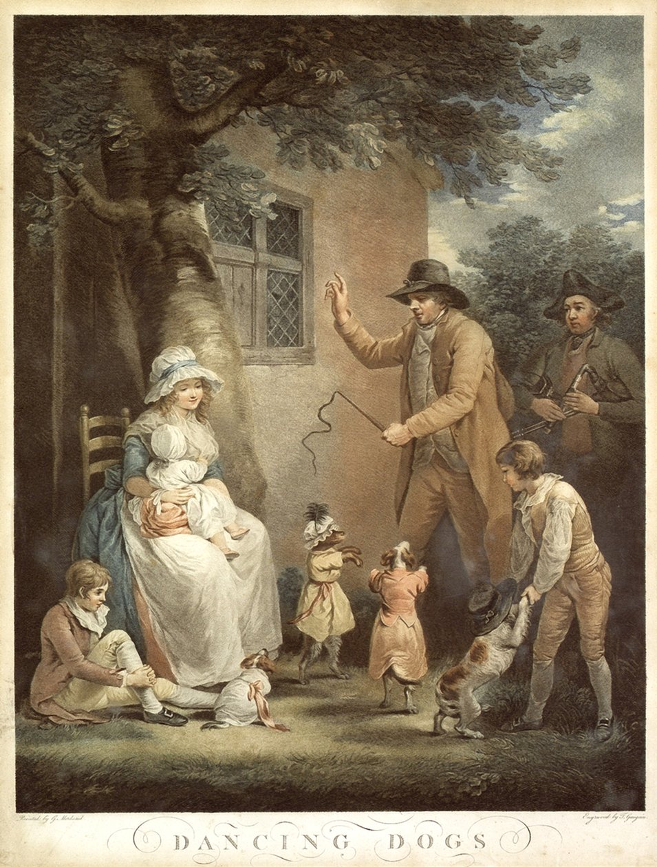 Tančící psi, c. 1800 od George Morland