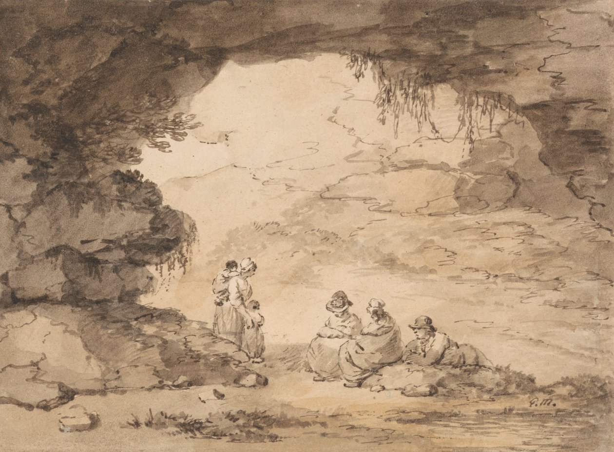Rolníci v jeskyni od George Morland