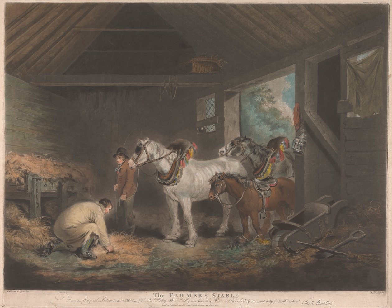 Farmářská stáj od George Morland