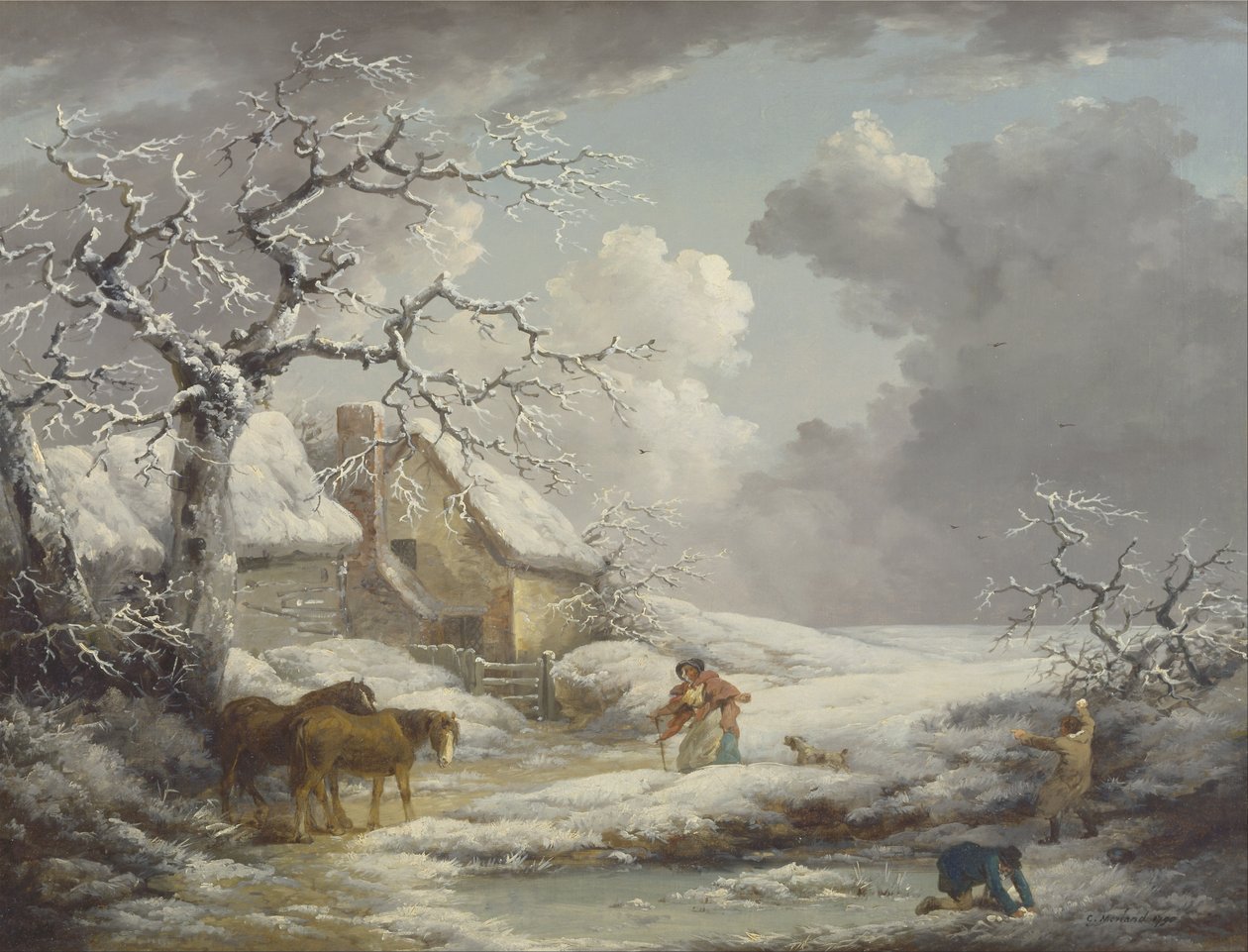 Zimní krajina od George Morland