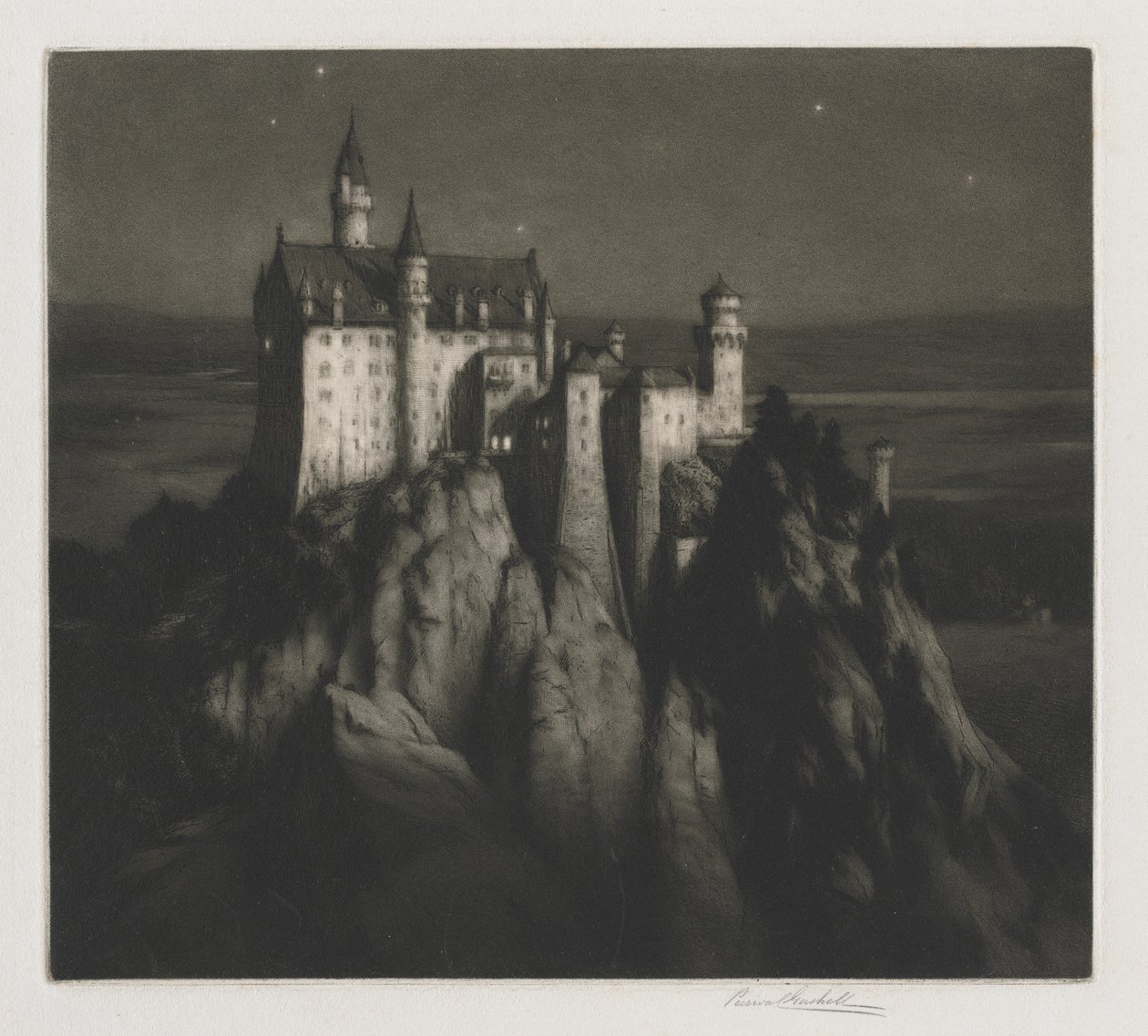 Zámek Neuschwanstein od George Percival Gaskell