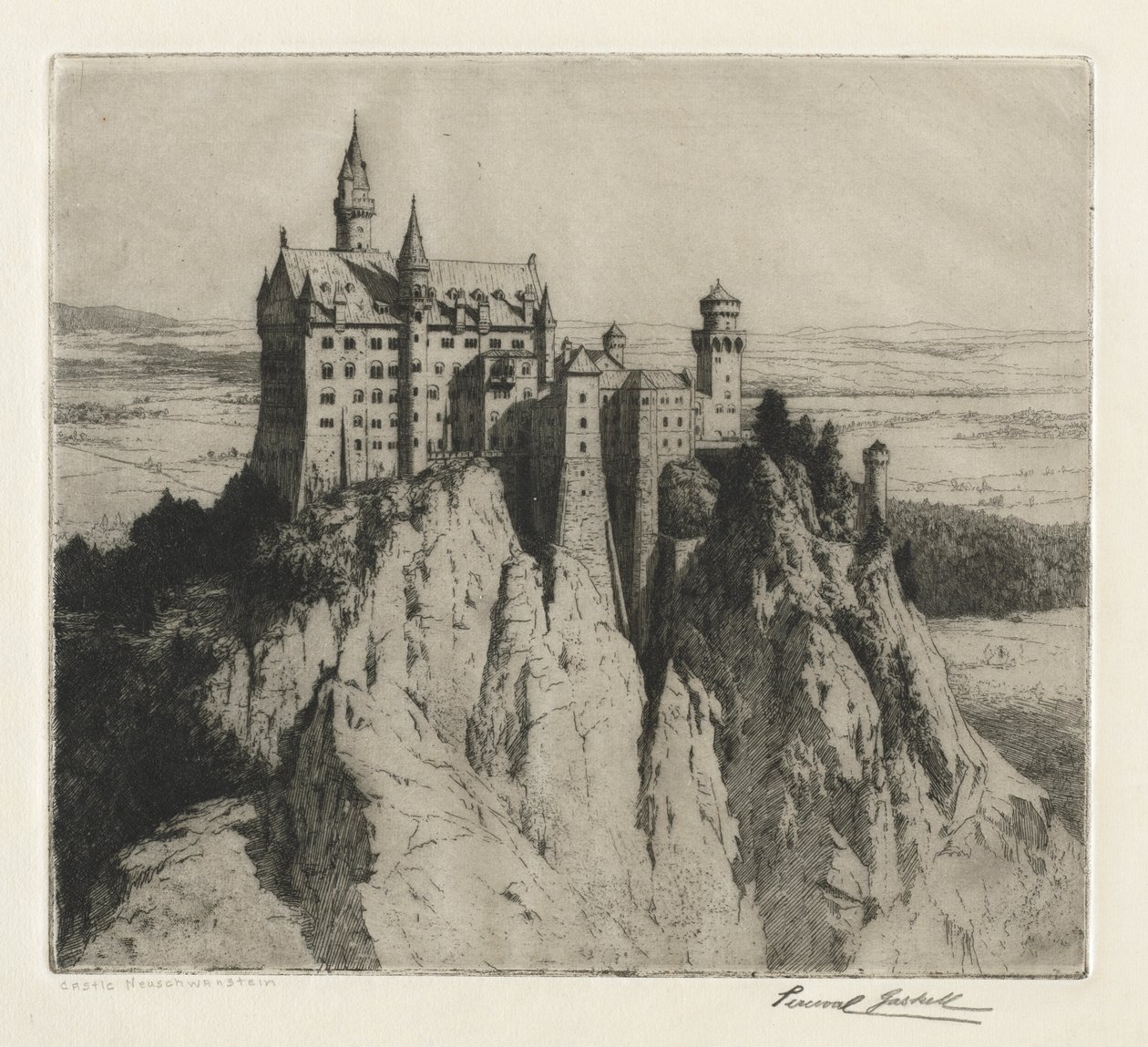 Zámek Neuschwanstein od George Percival Gaskell