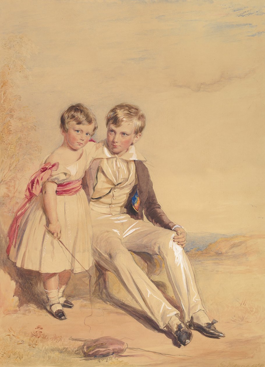 Portrét dvou dětí, 1837. od George Richmond