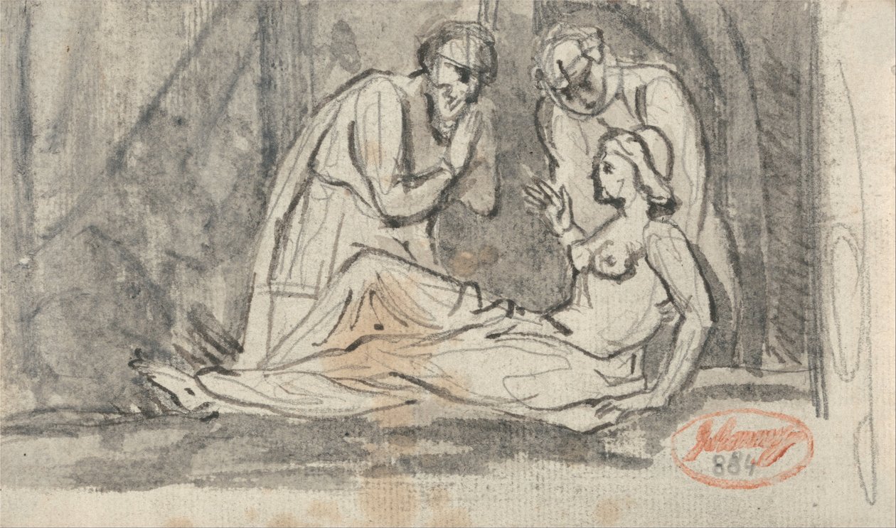 Scéna pitvy od George Romney