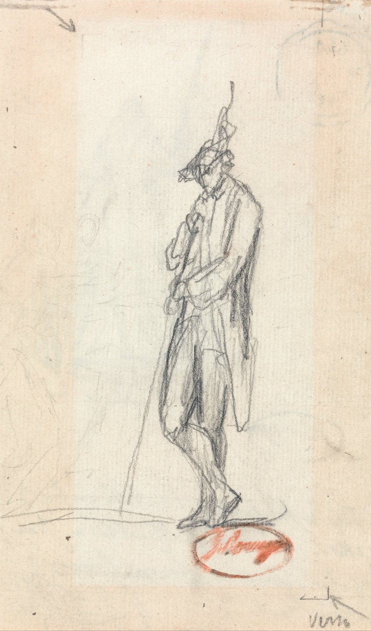 Stojící mužská postava od George Romney