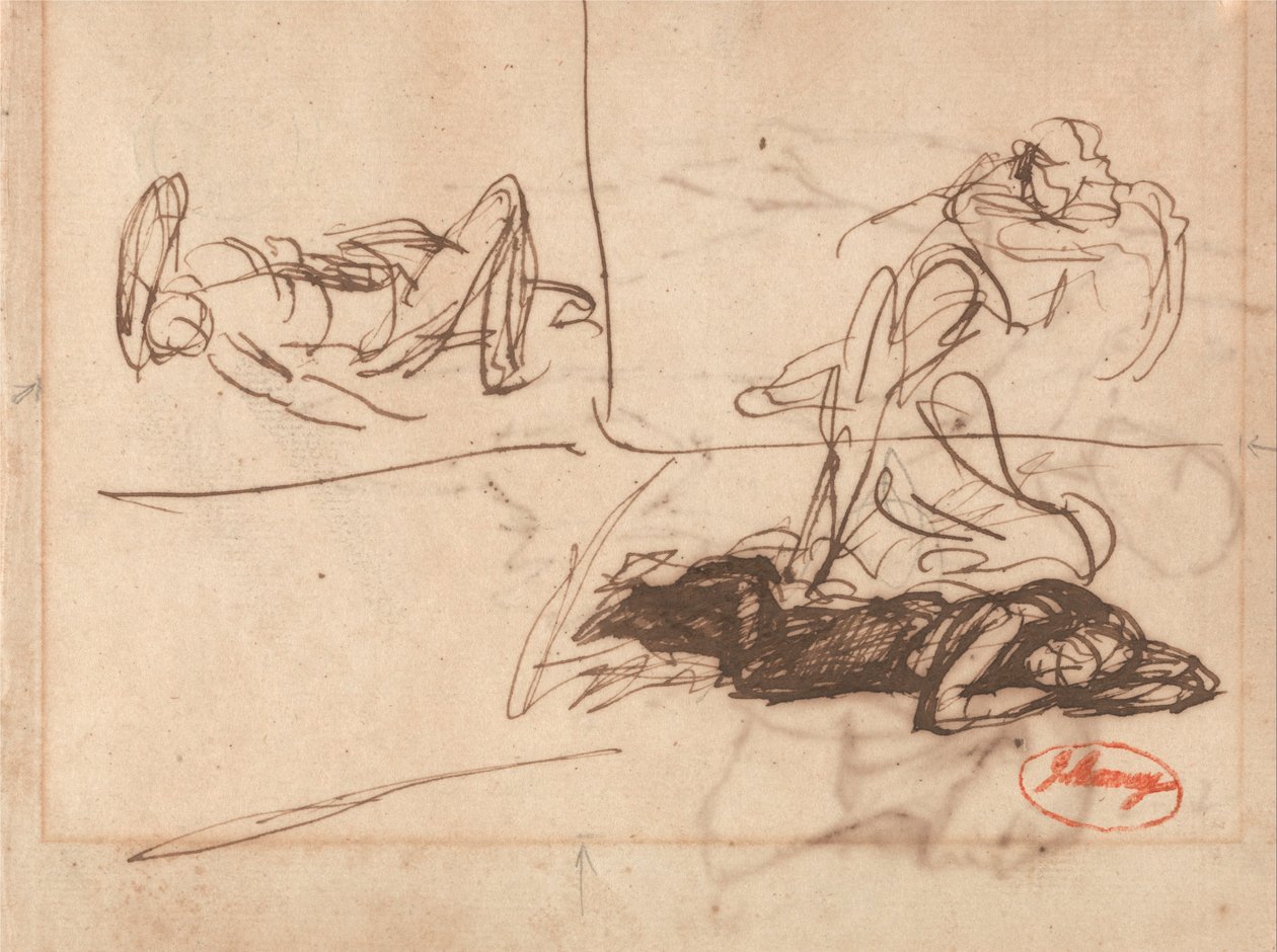 Ležící postavy od George Romney