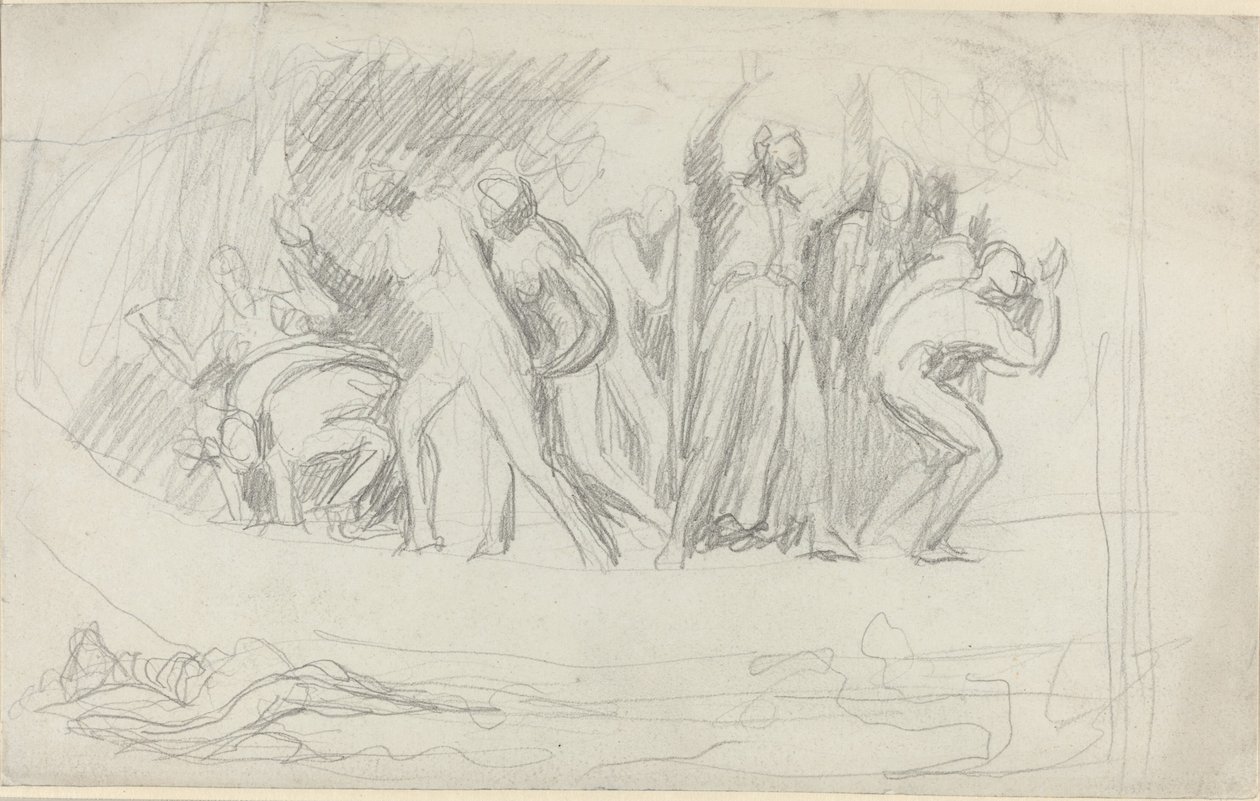 Studie na "The Deluge" od George Romney