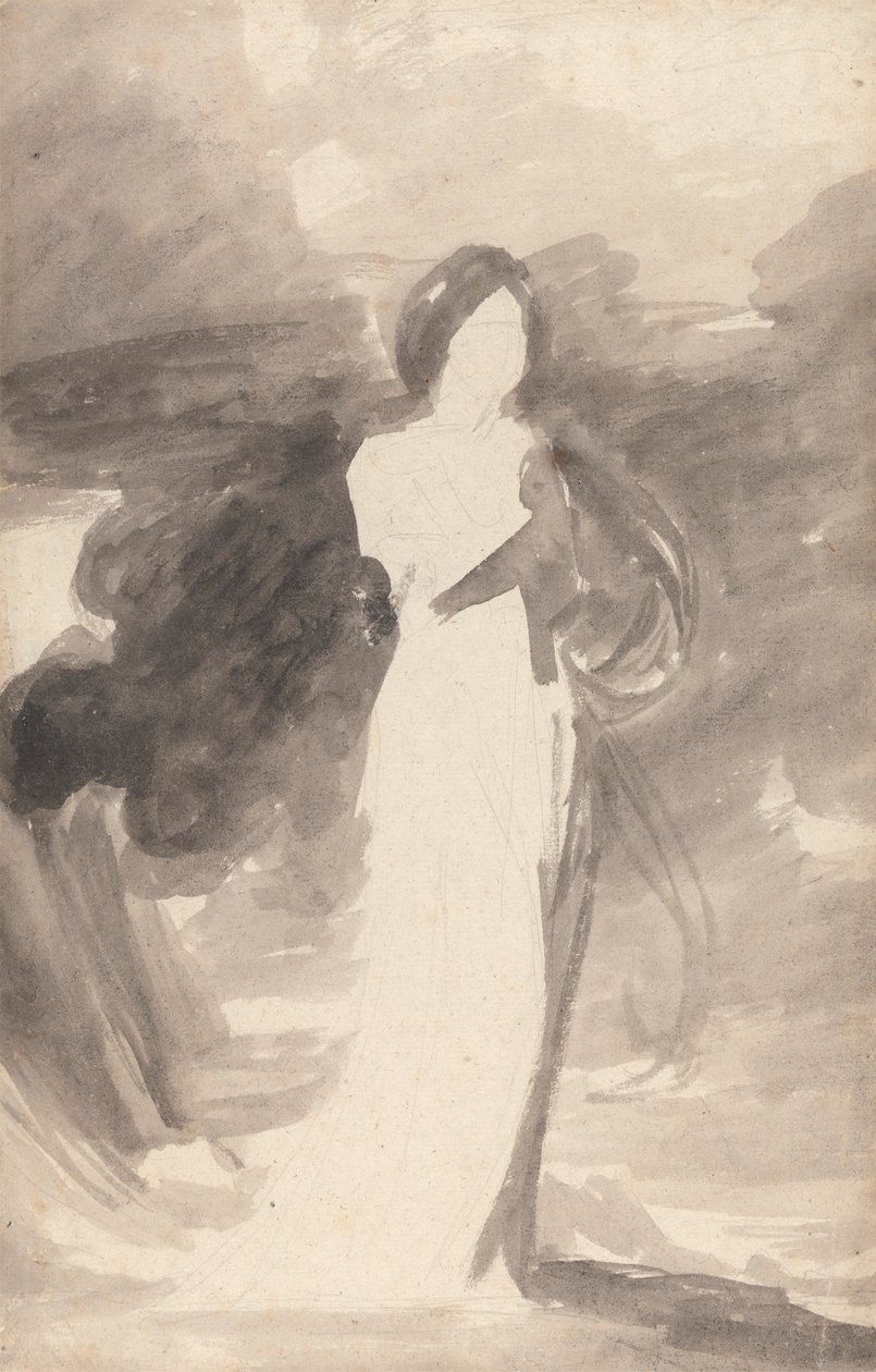 Studie stojící dámy od George Romney