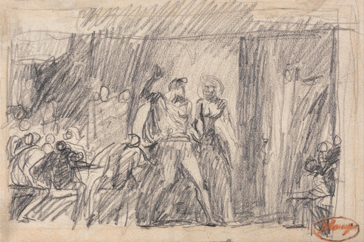 Scéna banketu: "Macbeth" od George Romney