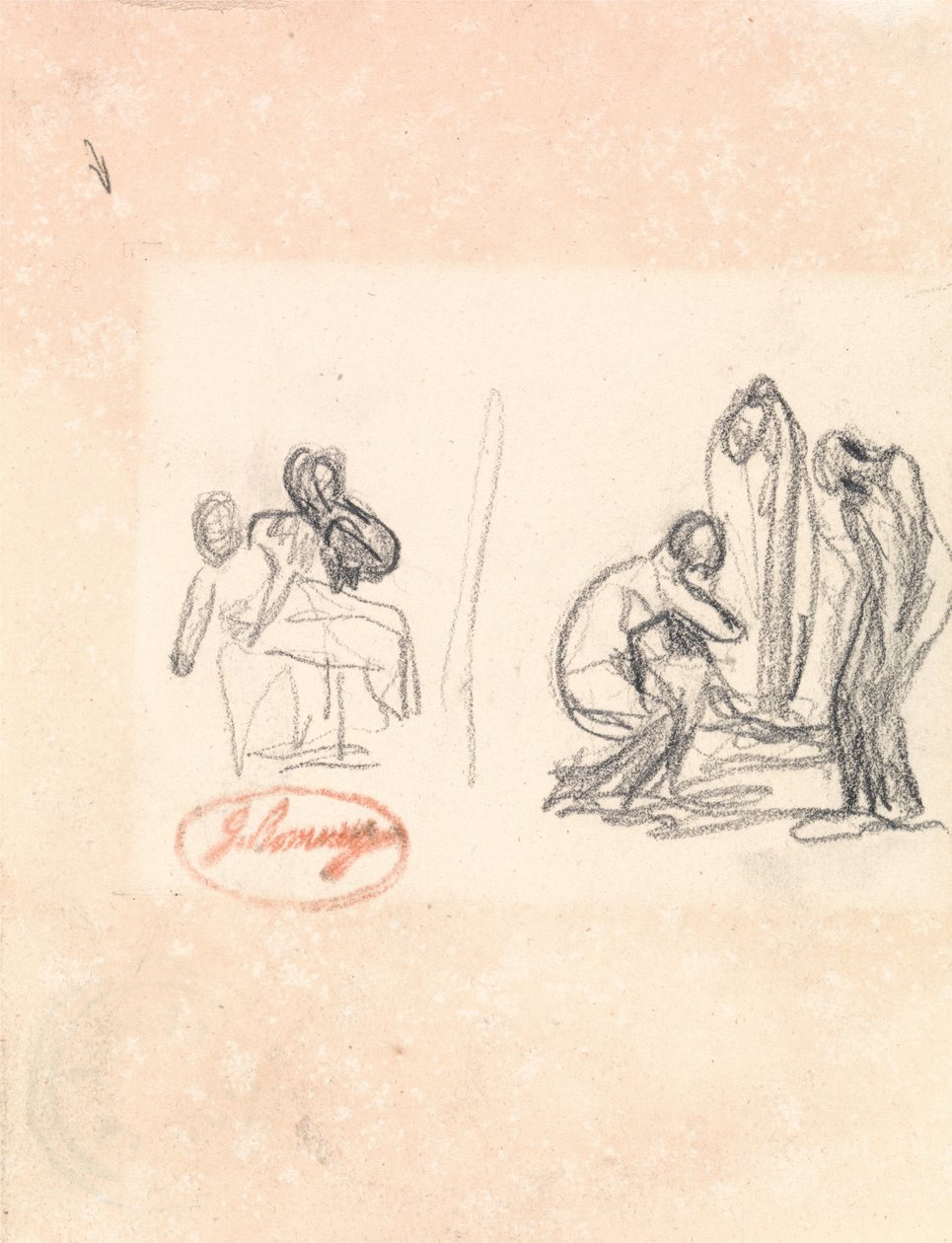 Dva náčrty dětí při hře od George Romney
