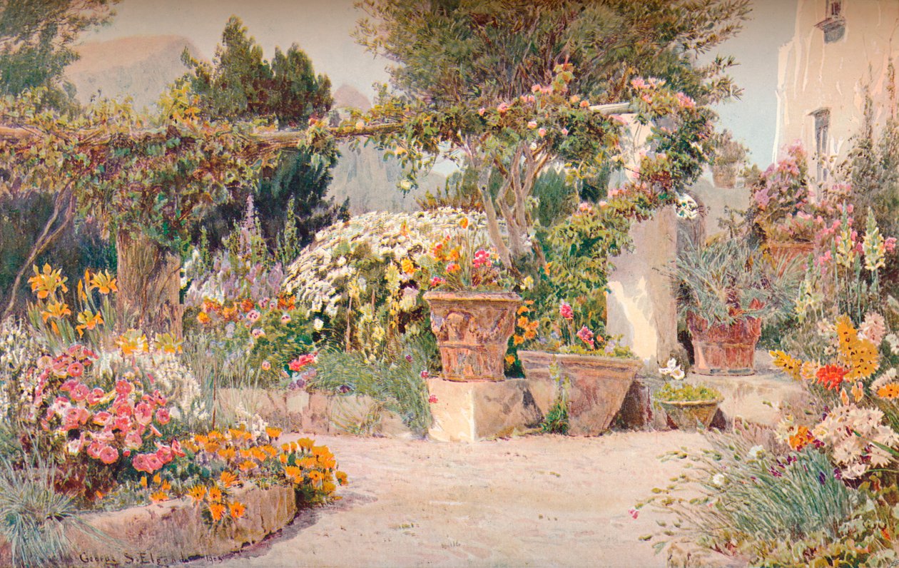 Italská zahrada, c1903 od George Samuel Elgood