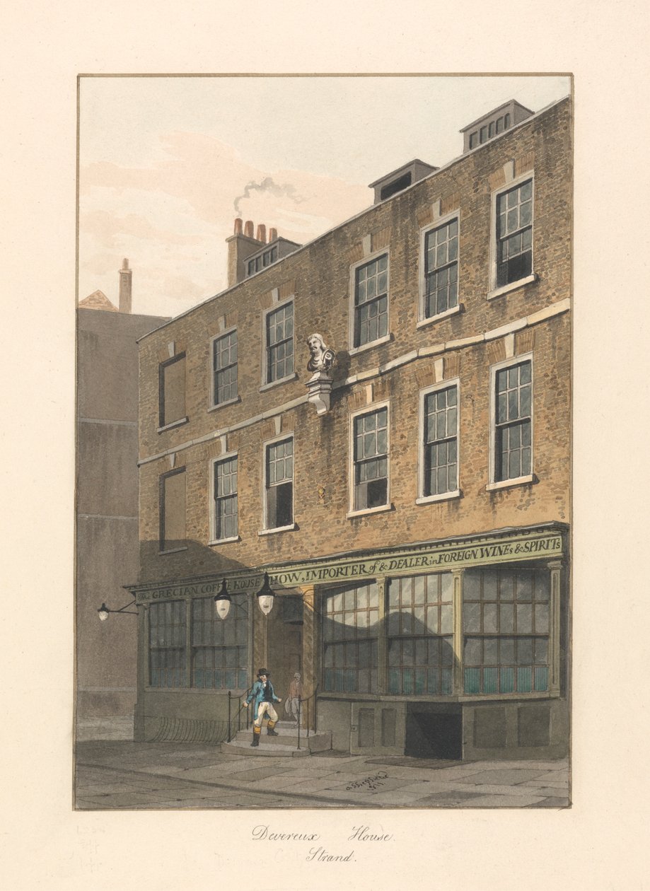 Devereux House, Strand, Londýn od George Shepheard