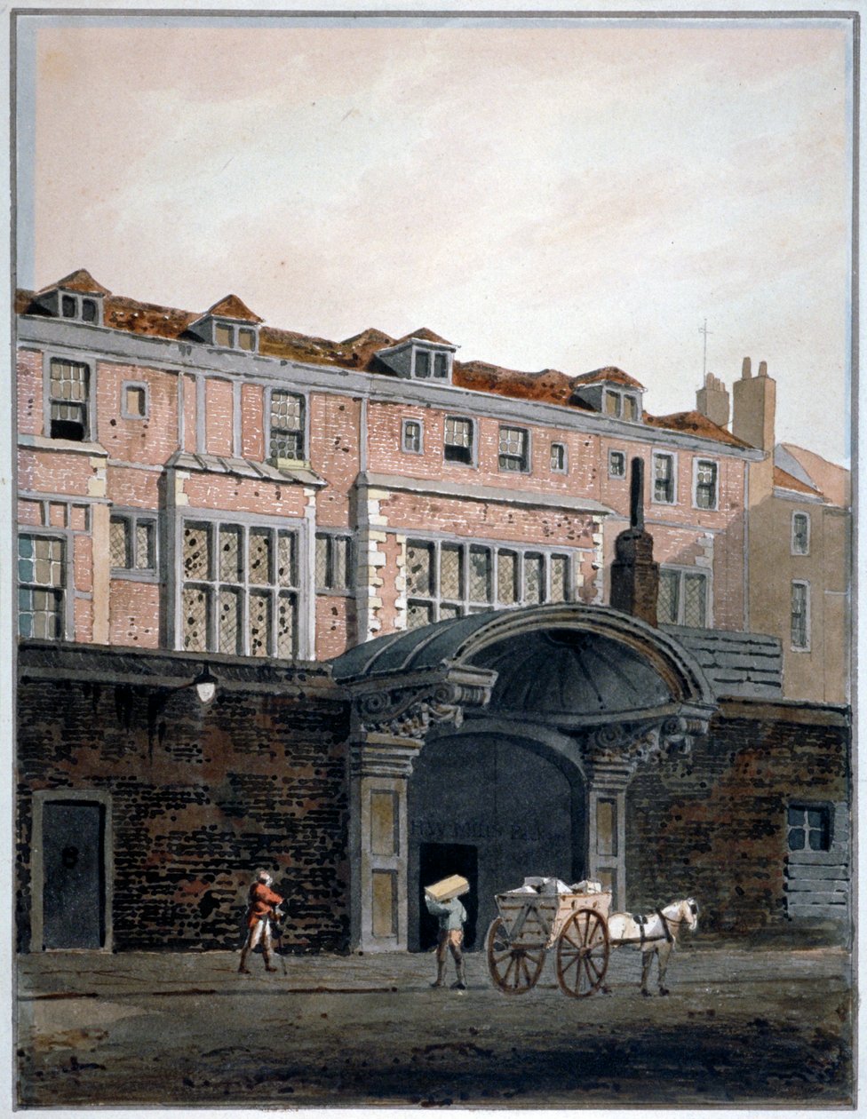 Brána Winchester Place, Londýn, 1820. od George Shepherd