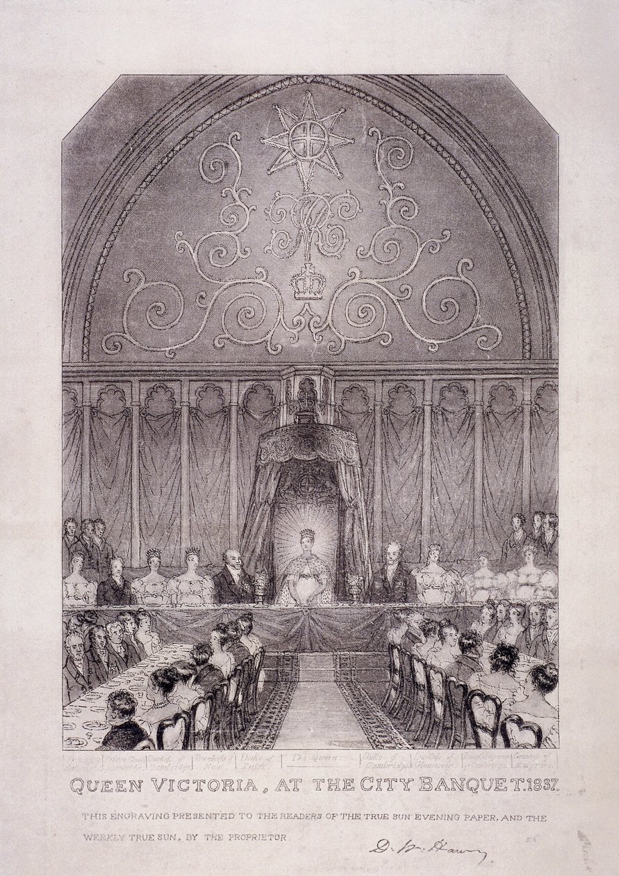 Gog a Magog, Guildhall, Londýn, 1809 od George Shepherd