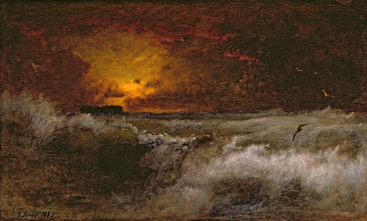 Západ slunce nad mořem, 1887 od George Snr. Inness