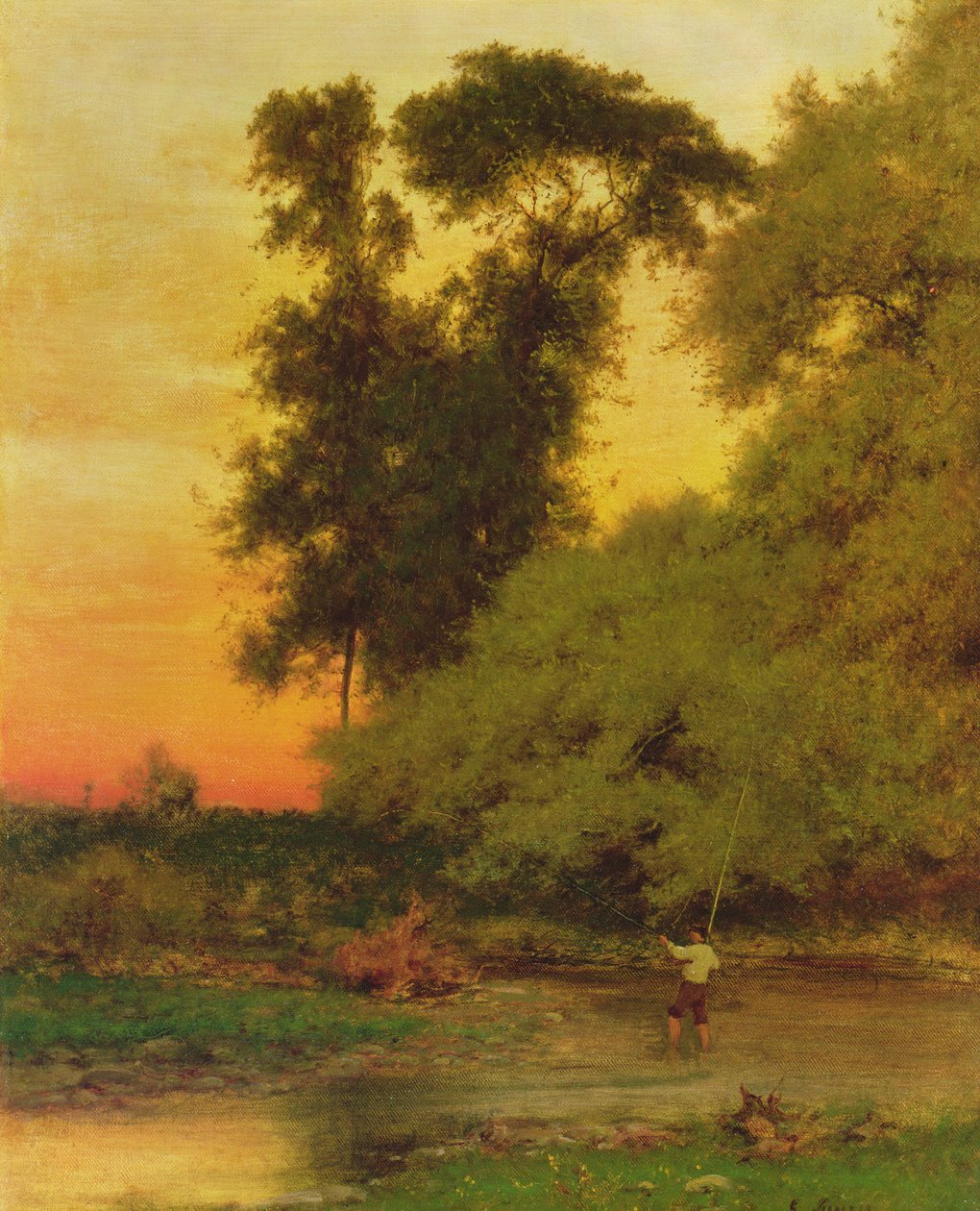 Západ slunce, Pompton, NJ od George Snr. Inness