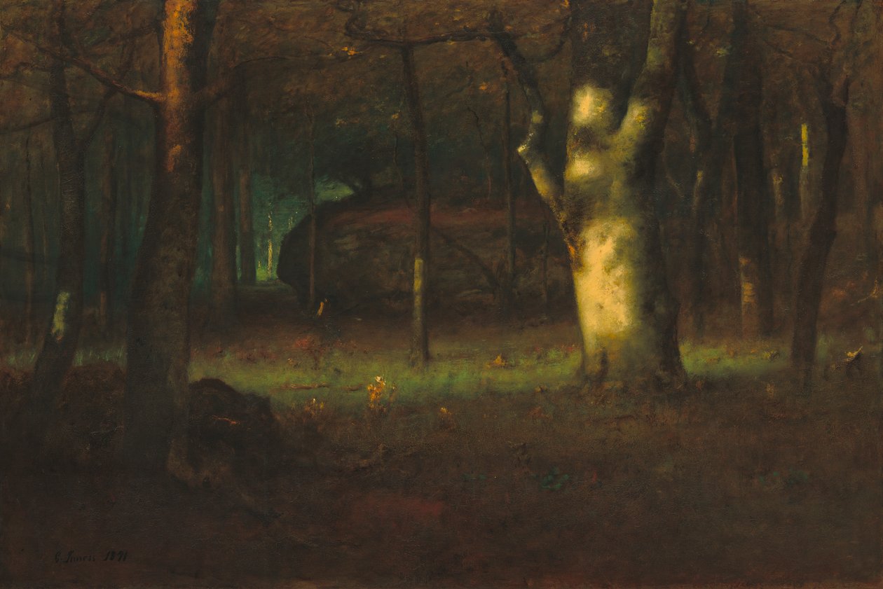Západ slunce v lese, 1891 od George Snr. Inness