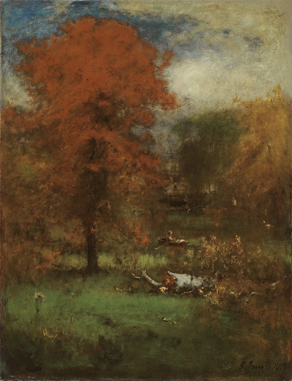 Mlýnský rybník, 1889 od George Snr. Inness