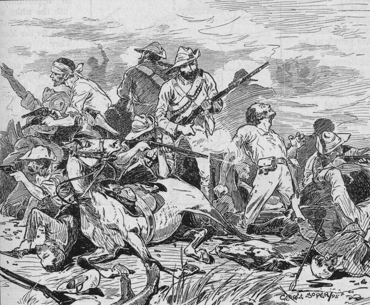 Bojovali na Grimly, 1895, 1902 od George Soper