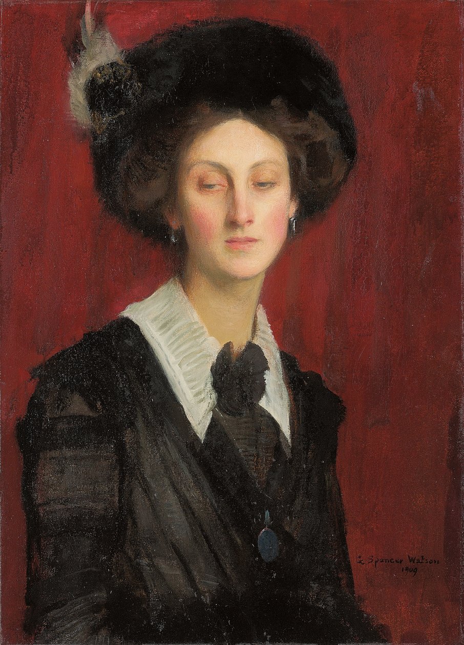 Hilda v černém klobouku od George Spencer Watson