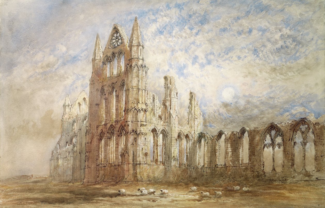 Whitby Abbey (wc na papíře) od George Weatherill