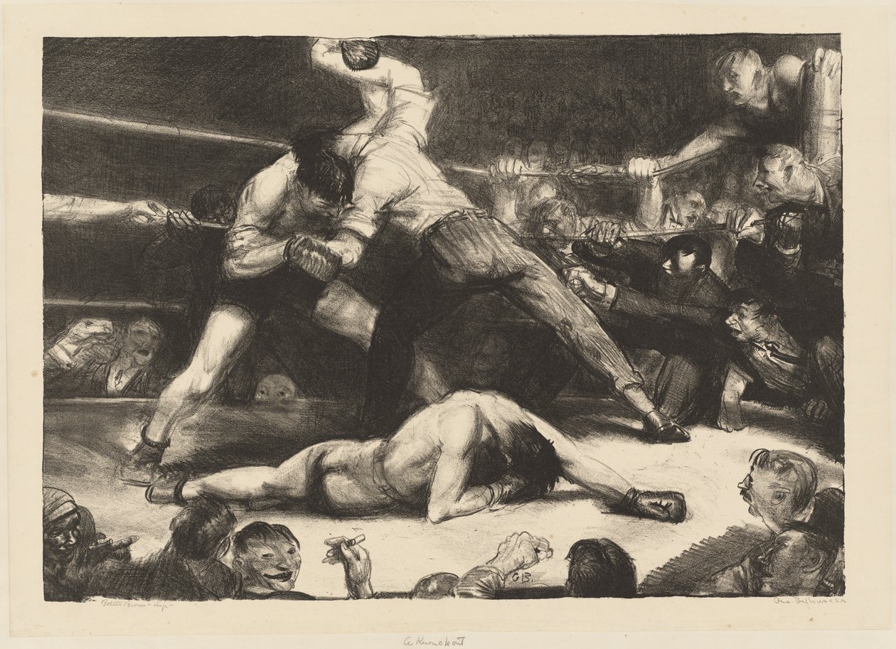 Knockout, 1921. od George Wesley Bellows