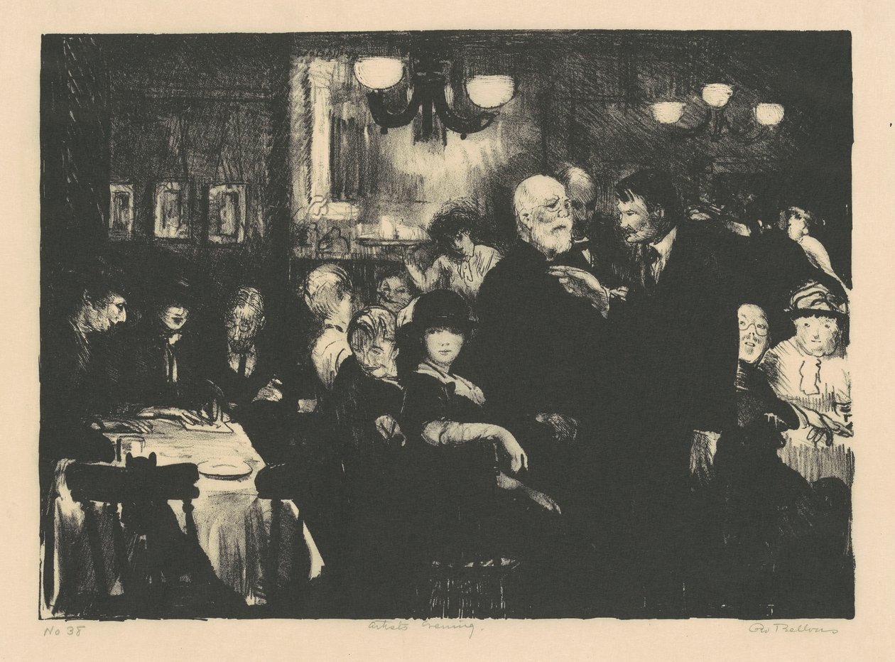 Večer umělců, 1916. od George Wesley Bellows