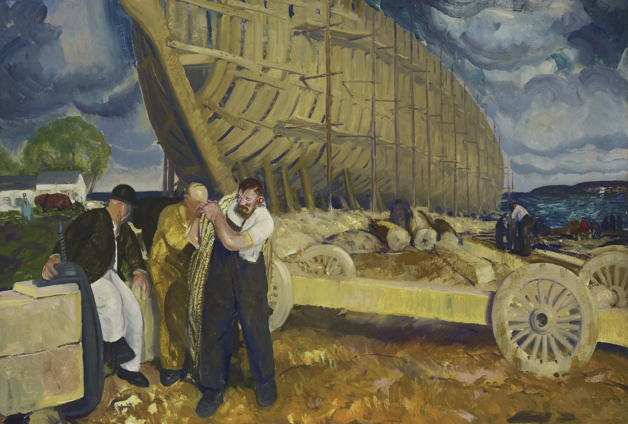 Stavitelé lodí, 1916 od George Wesley Bellows