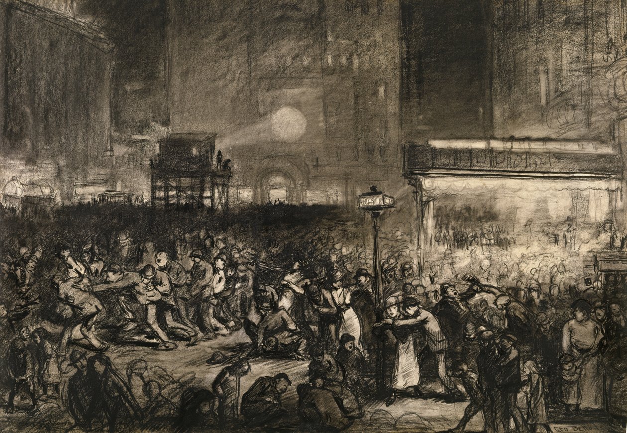 Volební noc Times Square, 1906. od George Wesley Bellows