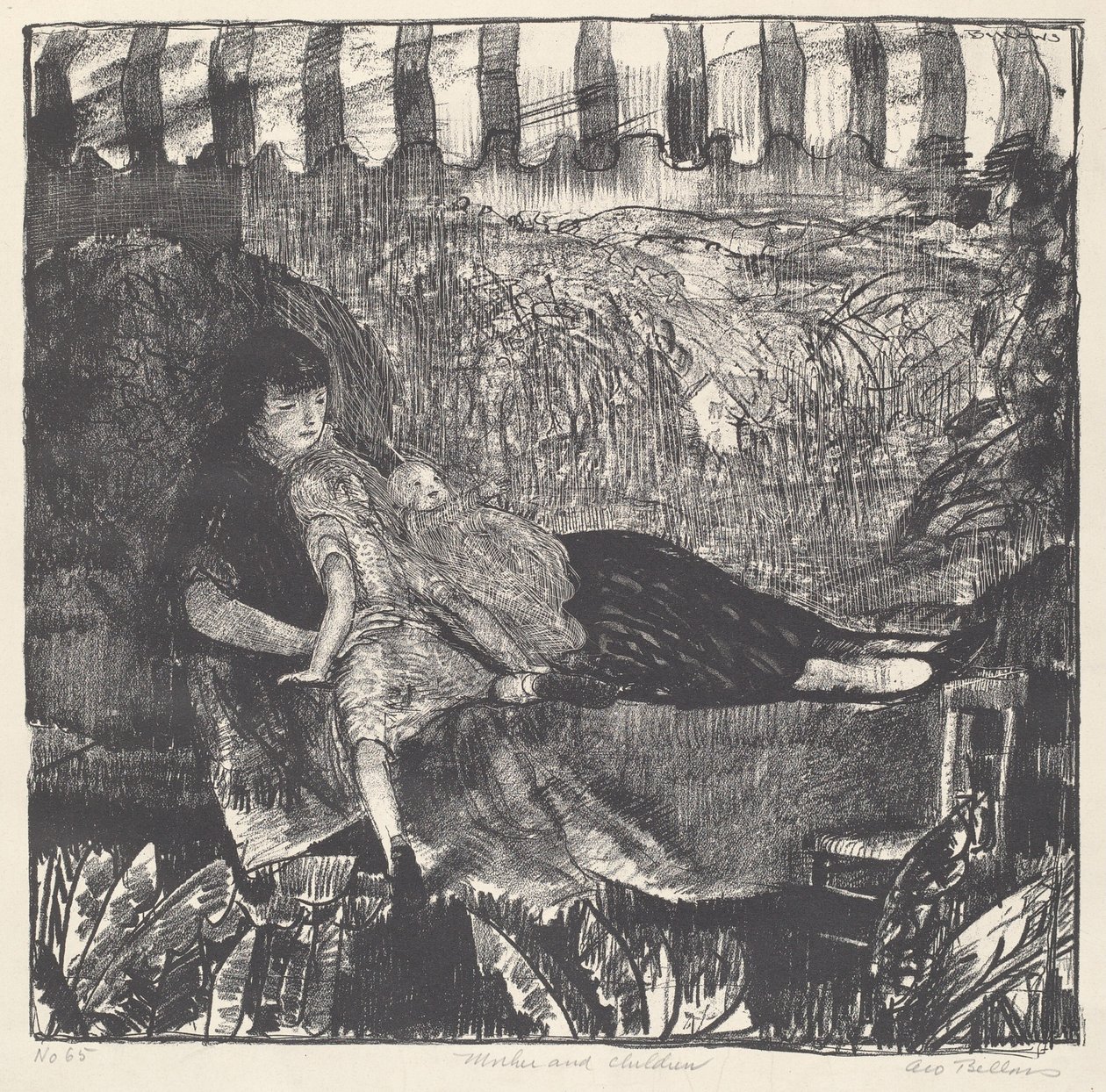 Matka a děti, 1916. od George Wesley Bellows