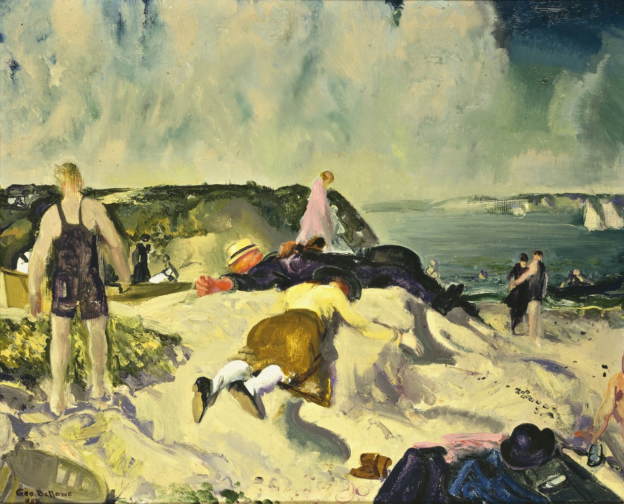Pláž, Newport, kolem roku 1919 od George Wesley Bellows
