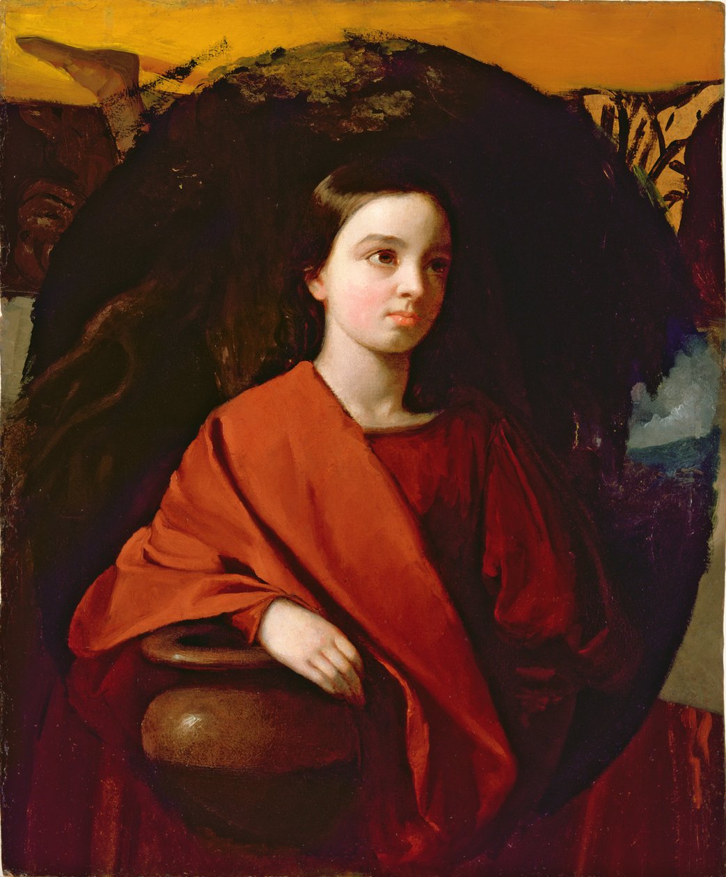 Rebecca (olej na kartonu) od George Whiting Flagg