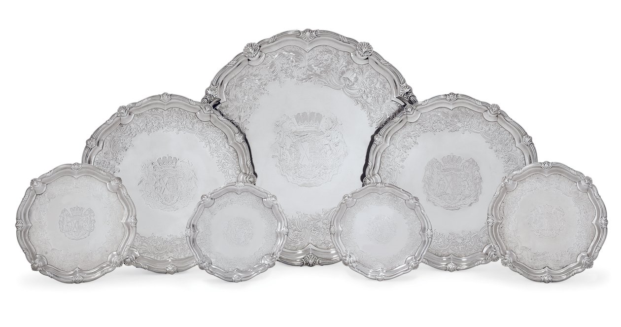 Salvers, The Leinster Service od George Wickes