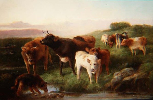 Pasení dobytka na Vysočině od George Wiliam Horlor