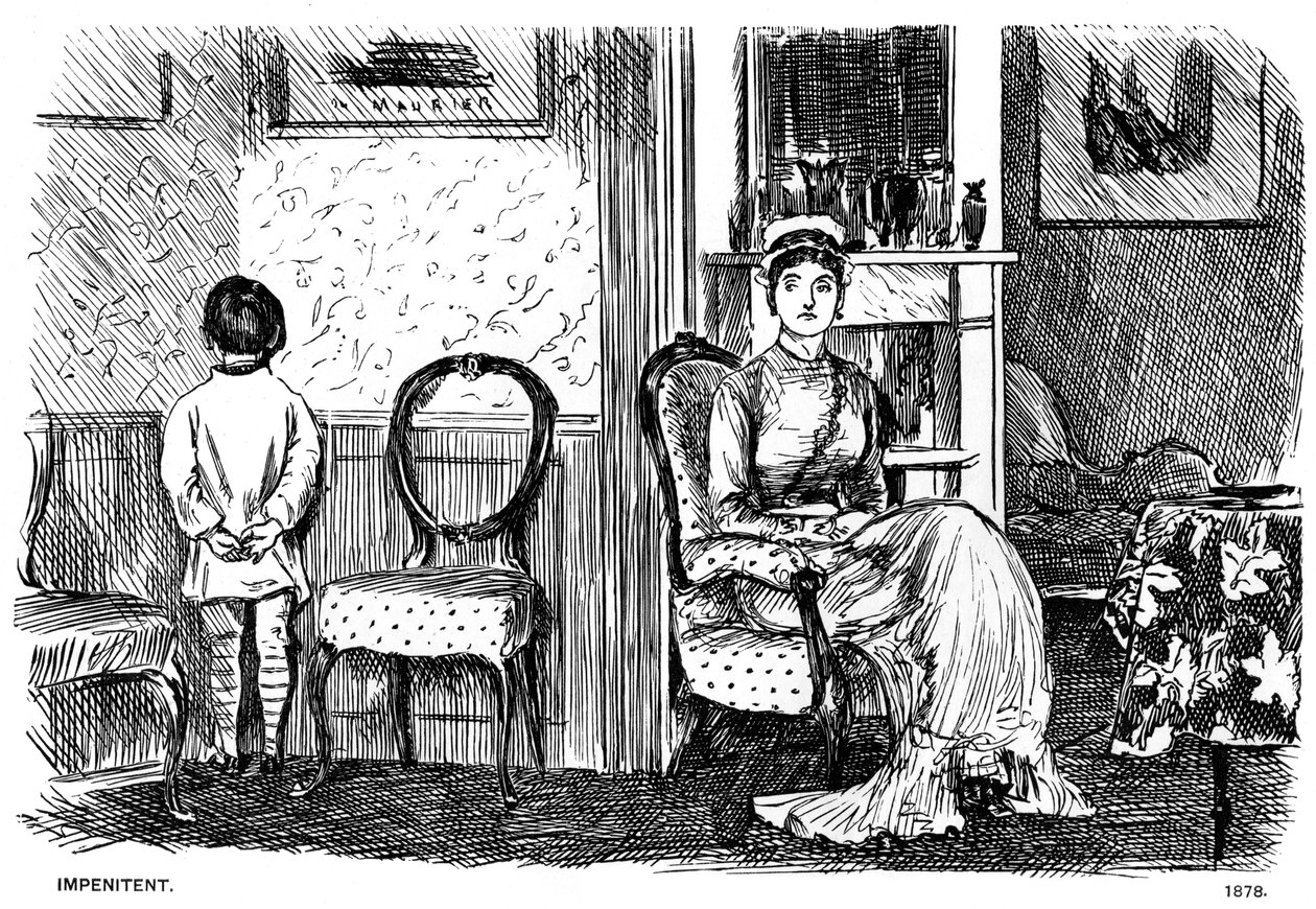 Netrpělivý, 1878 1891 od George du Maurier