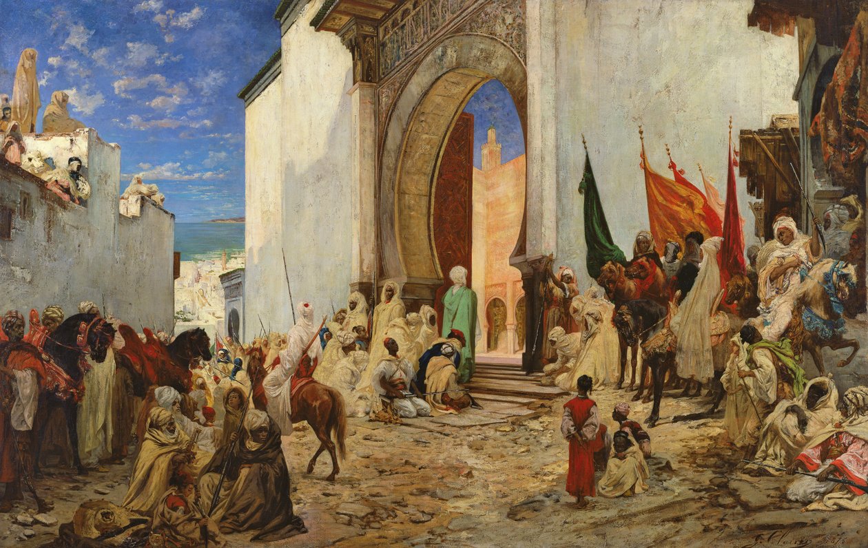 Vstup Sharifa z Ouezzane do mešity, 1876 od Georges Clairin