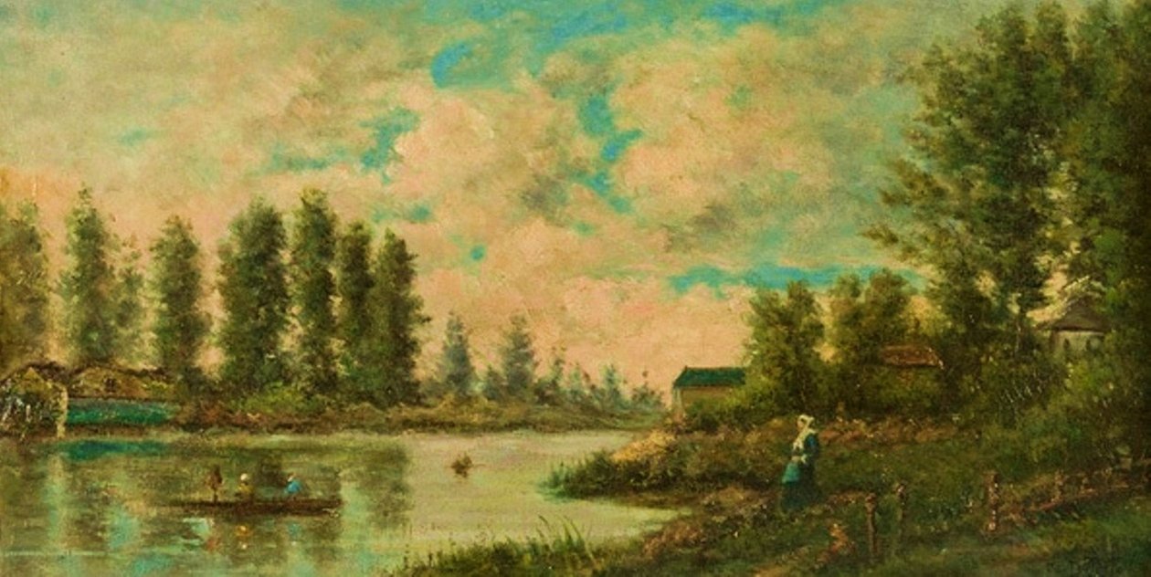 Krajina s lodí od Georges Diéterle