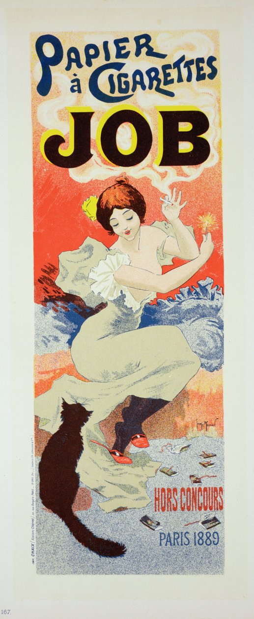 Reprodukce reklamního plakátu "Job Cigarette Papers", 1894 od Georges Meunier