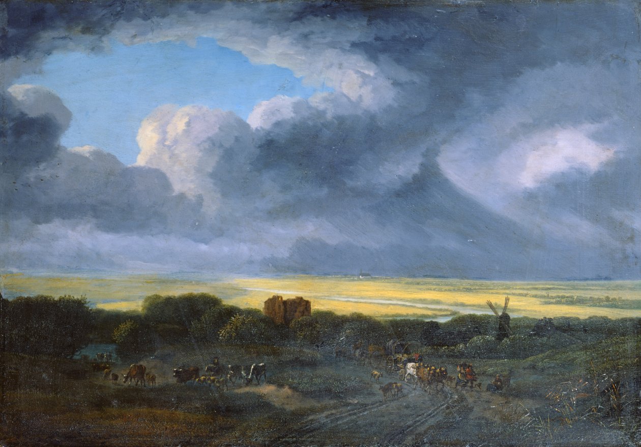 Bouřlivá krajina, 1795 od Georges Michel