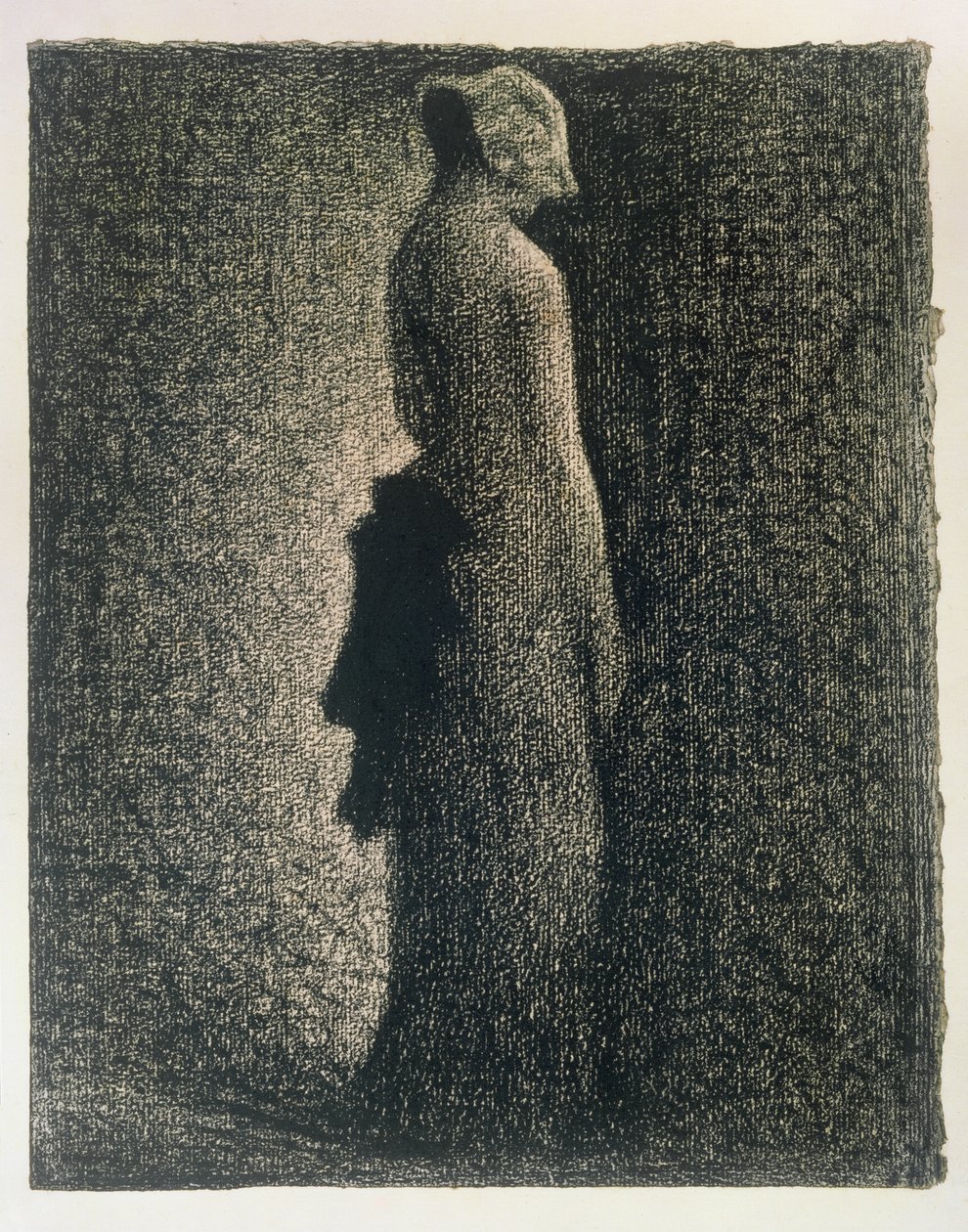 The Black Bow, 1882-3 (pastel conte) od Georges Seurat