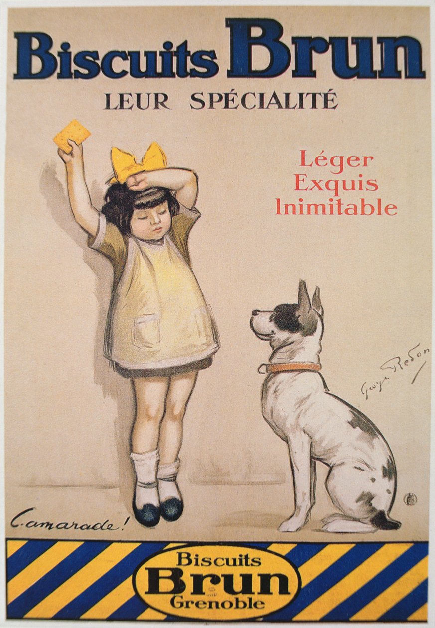 Plakát s reklamou na sušenky „Brun“. od Georges Redon