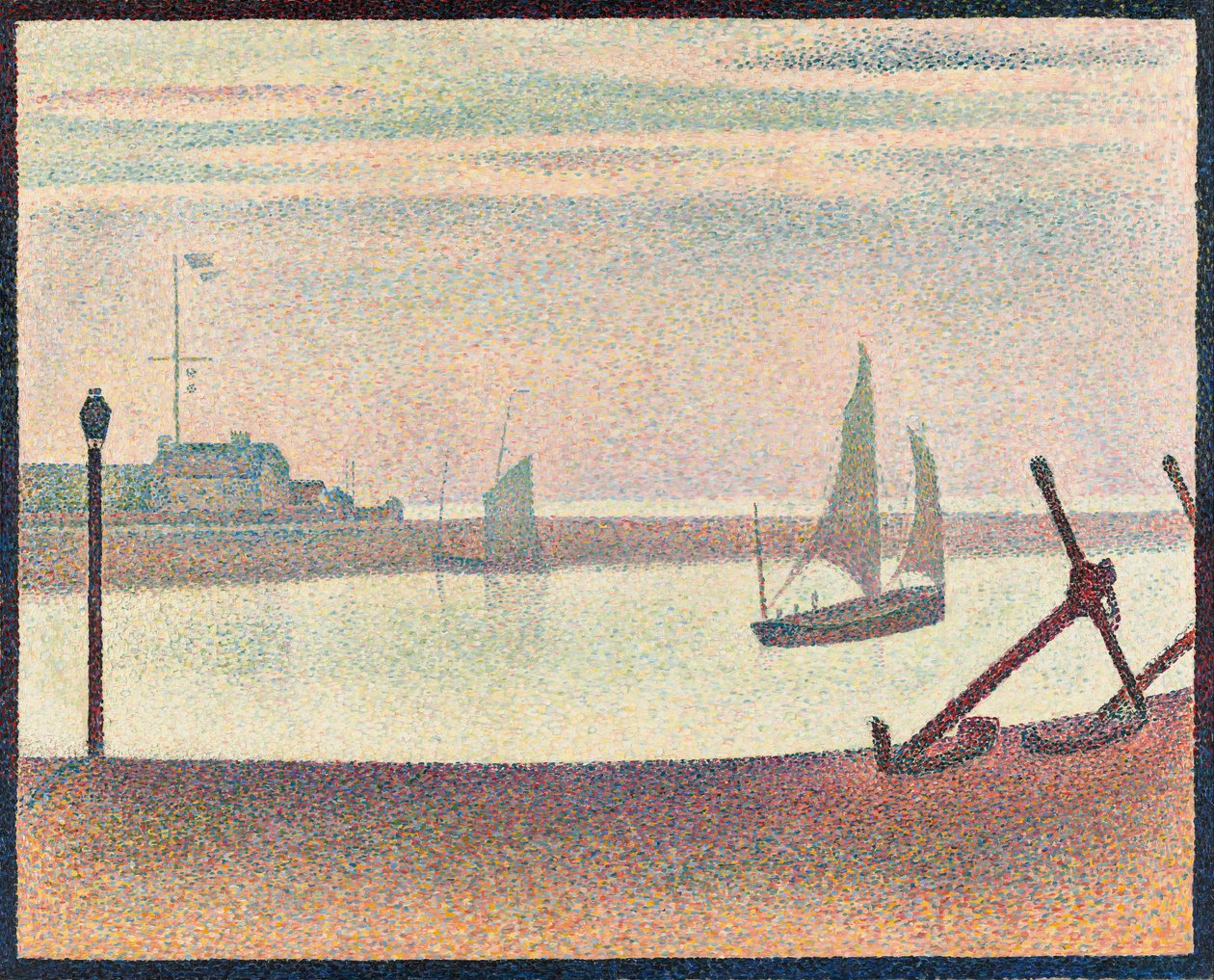 Kanál u Gravelines, večer od Georges Seurat
