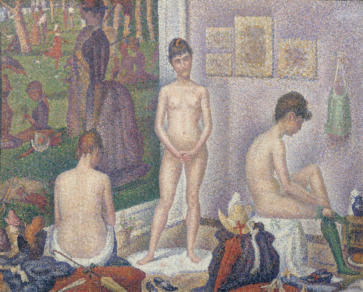 Modely, 1888 od Georges Seurat