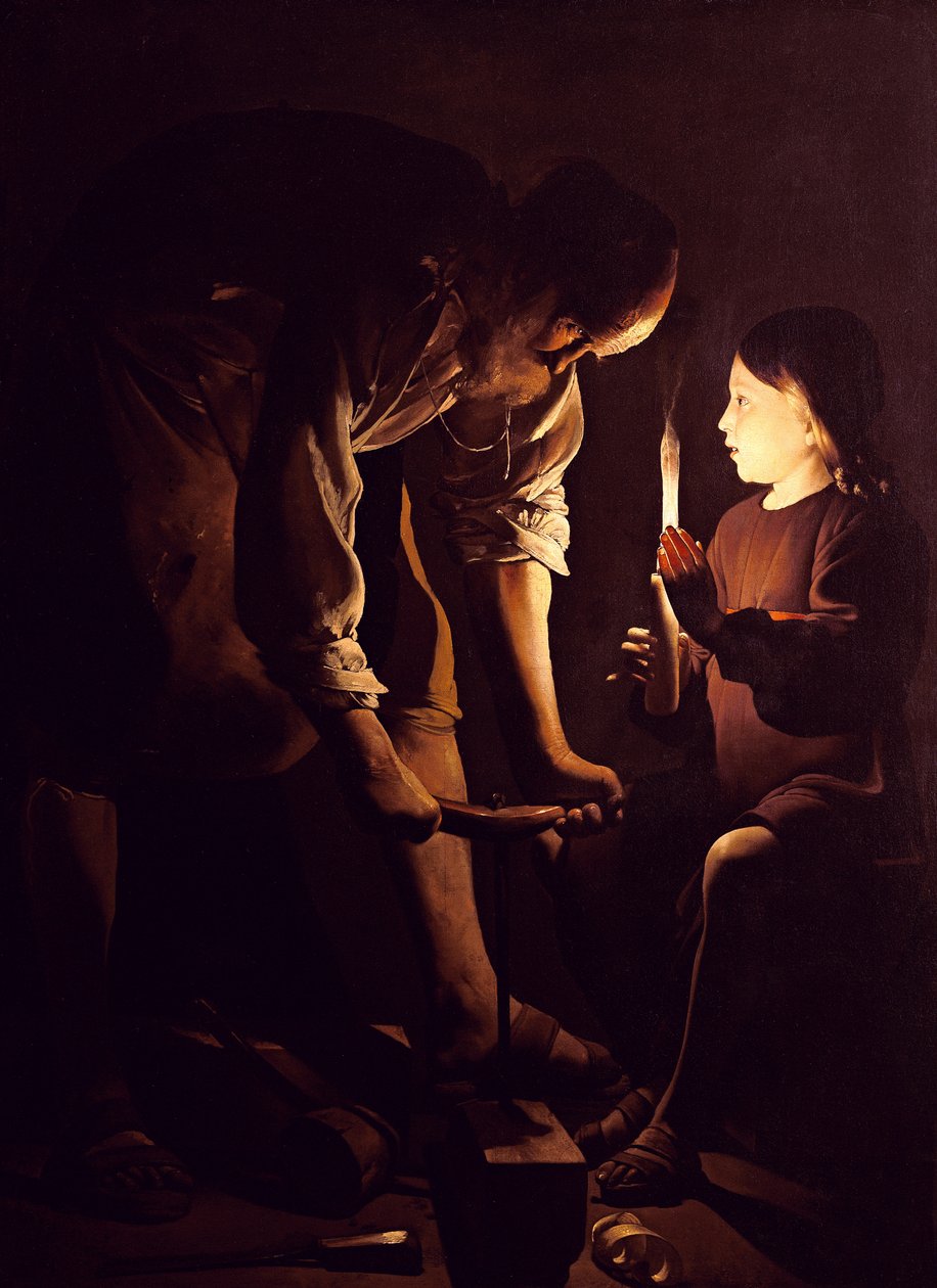Svatý Josef, tesař, kolem roku 1640 od Georges de La Tour