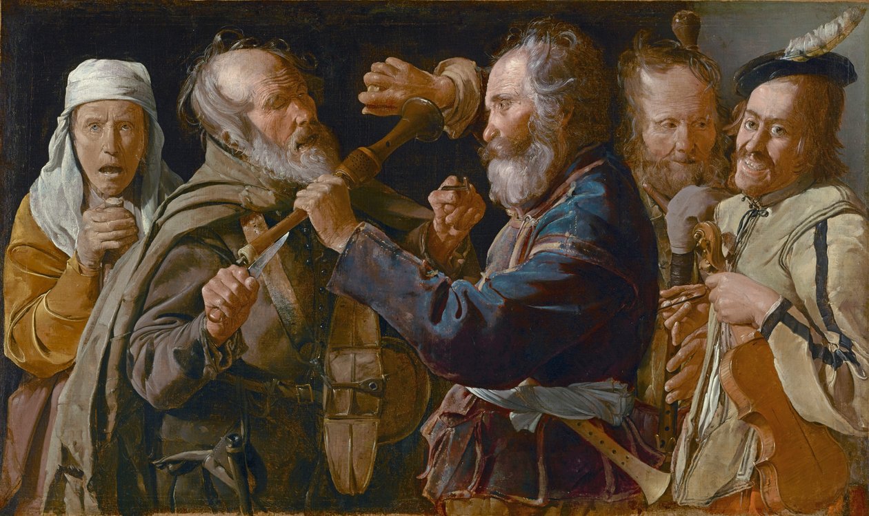 Žebrácká rvačka, c.1625-30 od Georges de La Tour