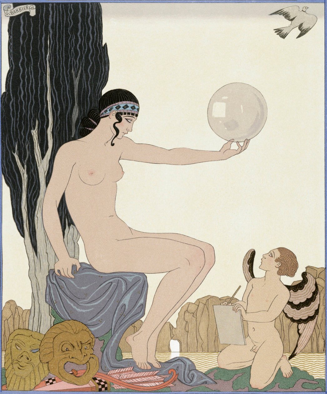 Múza inspiruje umělce od Georges Barbier