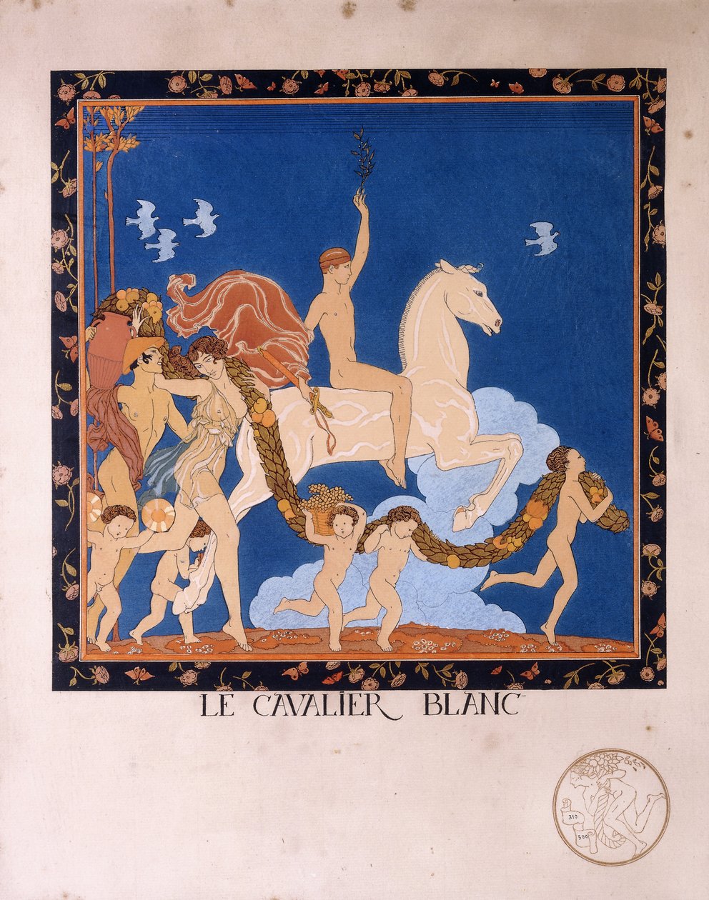 Bílý jezdec od Georges Barbier
