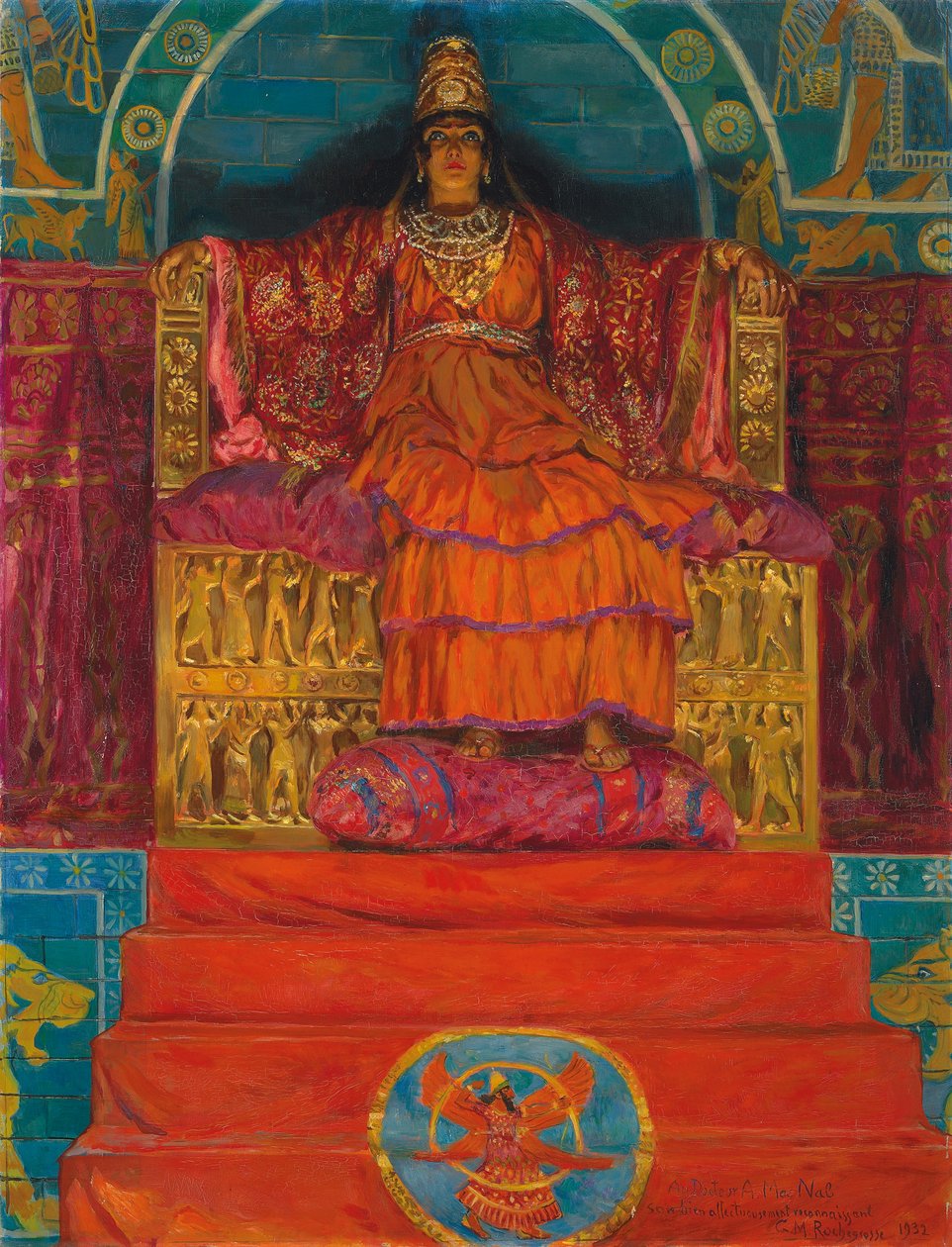Královna Asýrie, 1932 od Georges Marie Rochegrosse