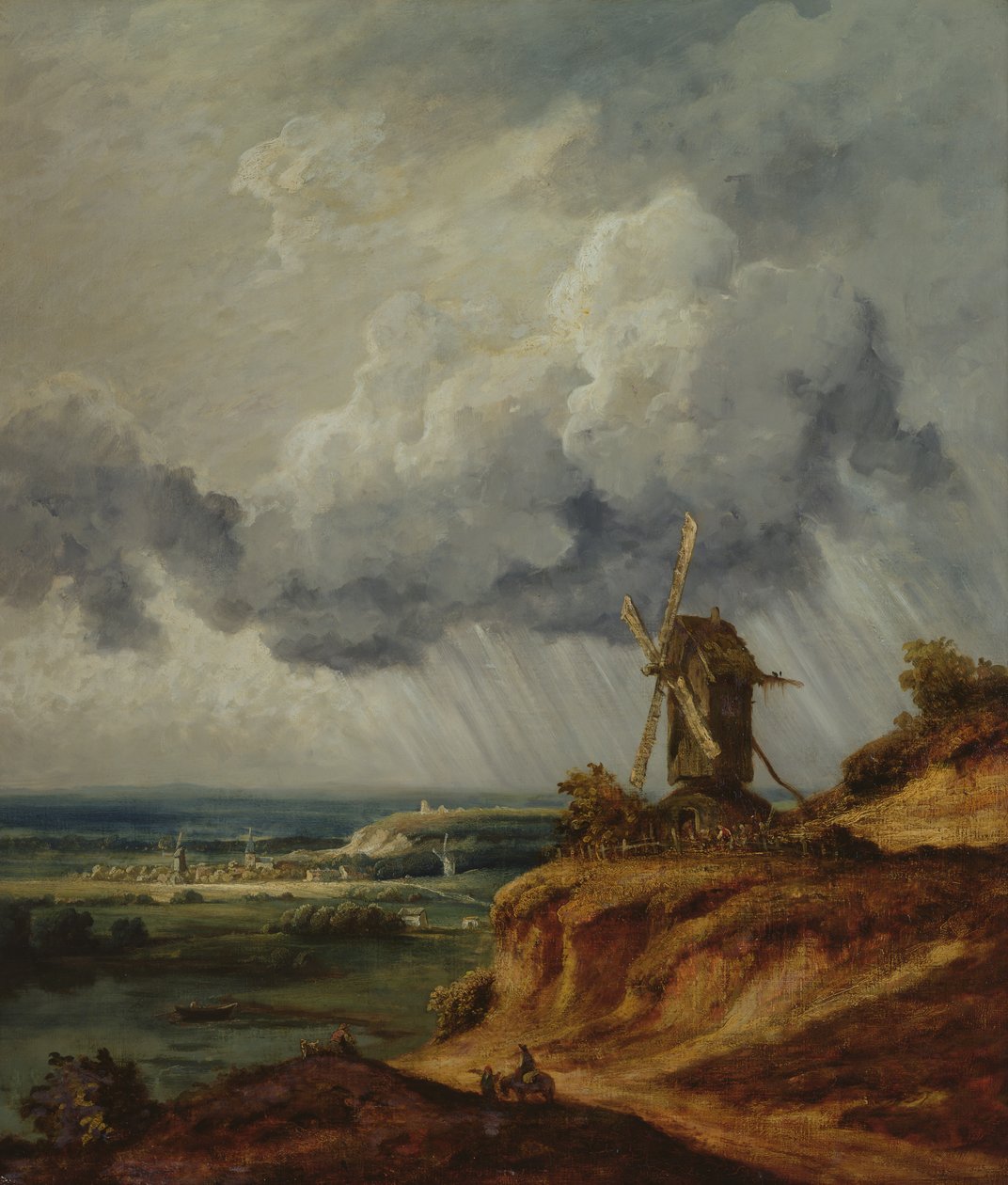 Větrný mlýn v Argenteuil, asi 1830 od Georges Michel